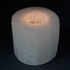 AW Gifts, Selenite Cylinder Candle Holder - GREEN LIFE CYPRUS