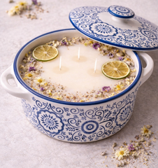 Velarte Mediterranean Bloom Ceramic Candle - GREEN LIFE CYPRUS