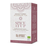 Herbalistas RA Hygge BIO Spice It Up herbal tea with Tremella, 16 bags, featuring colorful spice and tea bag packaging.