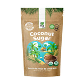 Organic coconut blossom sugar in a 400g package from ILOVE ME, used as natural energy sweetener.