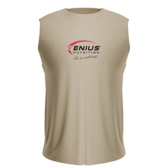 Genius Nutrition GN® Fitness Tank Top showing a lightweight, sleeveless athletic shirt with logo on the front for workout wear