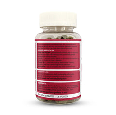Blood pressure supplement by Strength & Spices featuring 60 capsules with natural ingredients and spice blends.