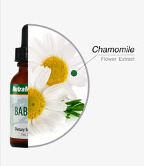 SENTOSA Nutramedix Babuna Chamomile Sleep Support supplement bottle with label and capsules inside.