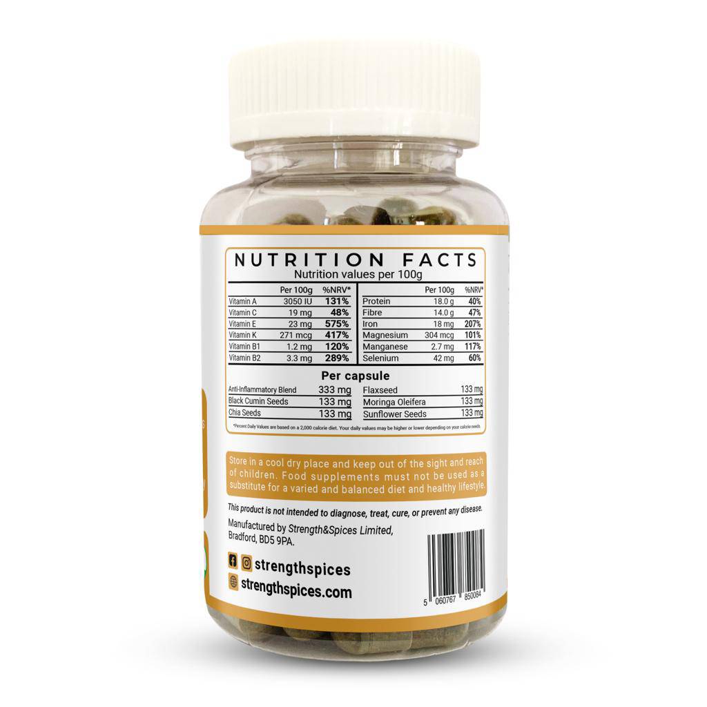 Psoriasis Relief 1000mg 60 capsules- Strength & Spices - GREEN LIFE CYPRUS