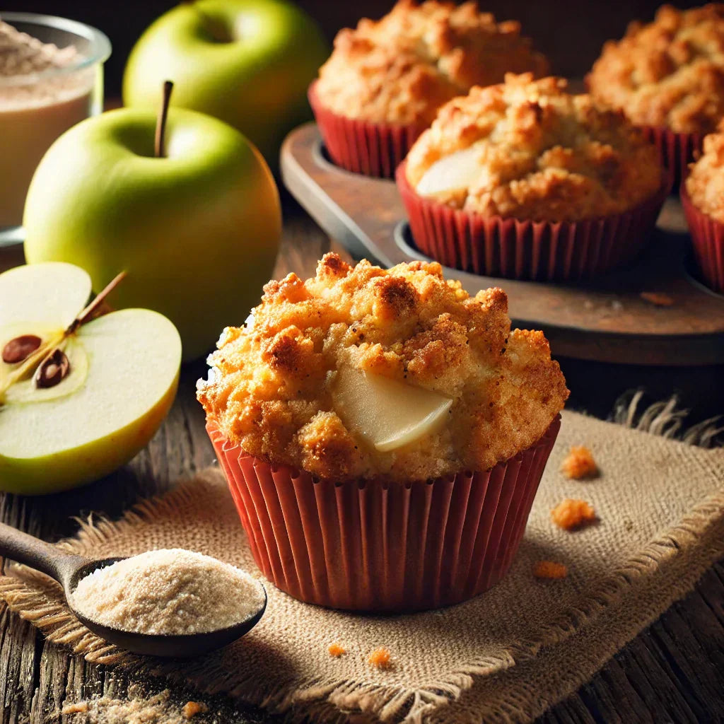 Apple Crumble Protein Muffins