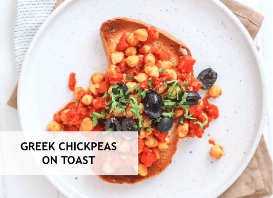 GREEK CHICKPEAS ON TOAST