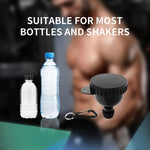 Two TEMU protein powder containers, durable plastic accessories with secure lids for storing supplement powders.