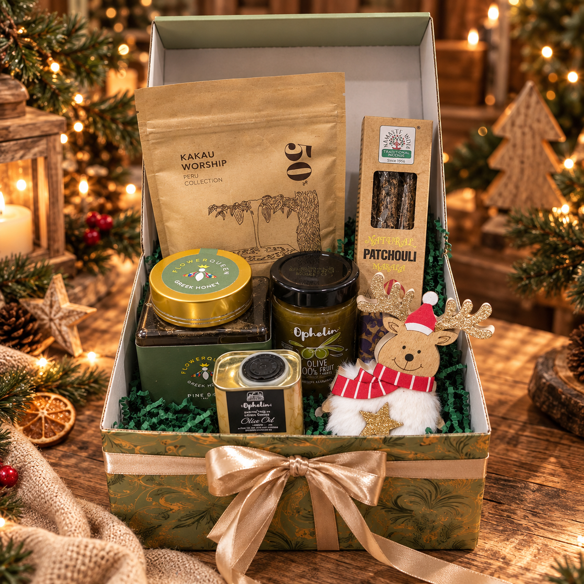 Green Life Greek Harvest Christmas Gift Box