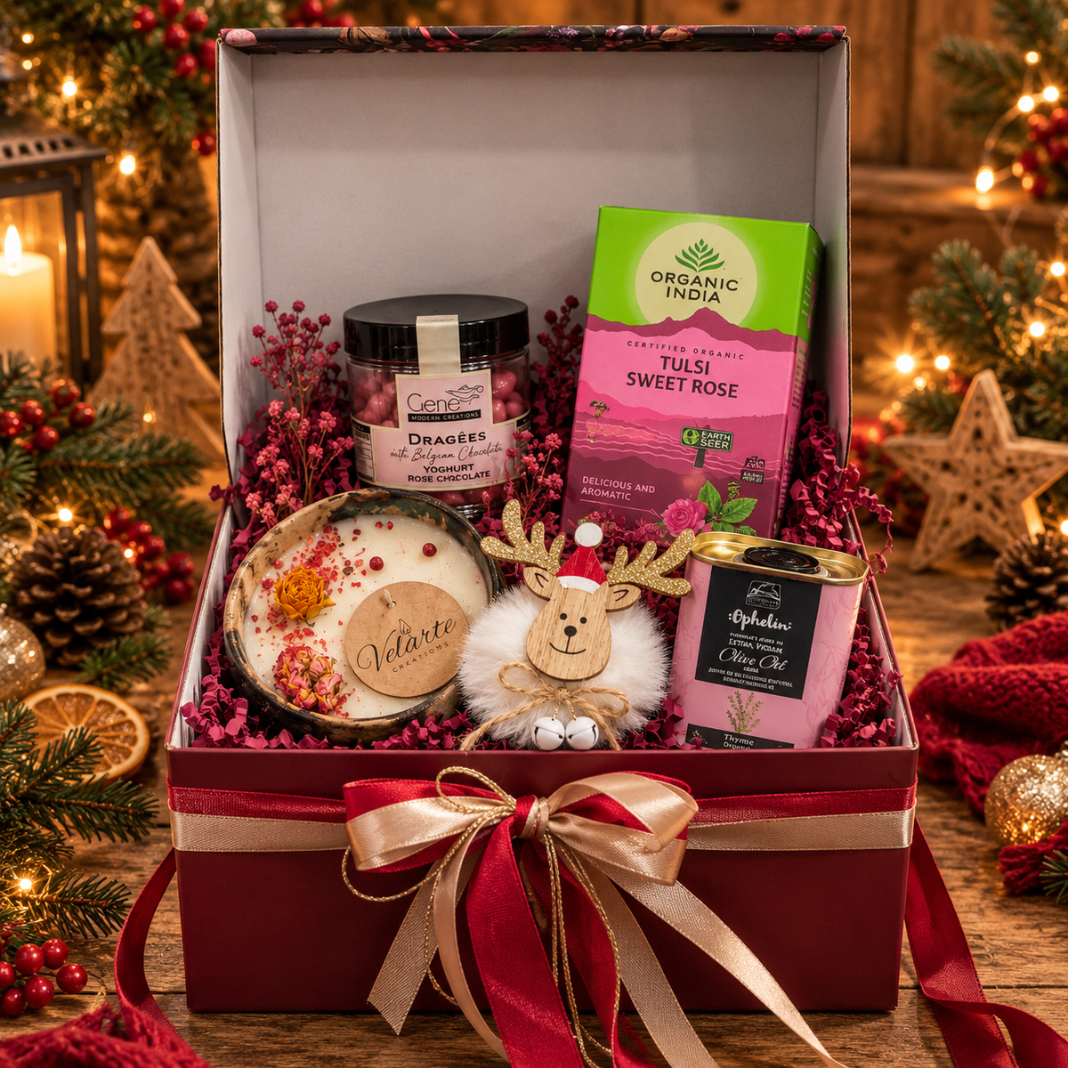 Green Life Rose & Mediterranean Charm Gift Box | 5-Piece Gift Set