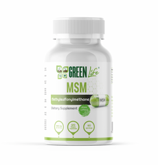 Green Life MSM — Μεθυλοσουλφονυλομεθάνιο (Vegan Κάψουλες), 1350mg ανά δόση (120 κάψουλες)