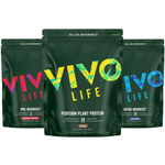 Vegan Fitness Bundle by BUNDLE showing plant-based protein powders, supplements, and fitness accessories on a clean background.