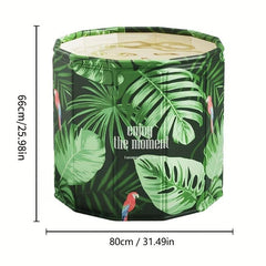 Green XL portable ice bath tub accessory by TEMU, showing the large, foldable ice bath with handles and insulation for cold therapy.