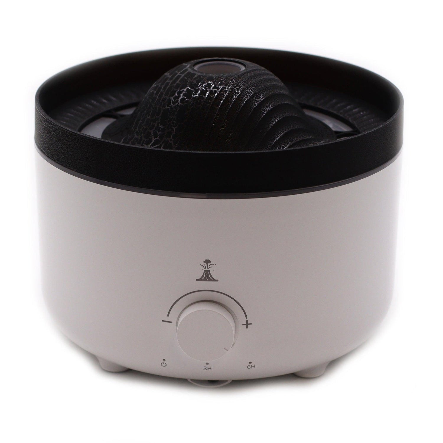 AW GIFTS large volcano effect aroma diffuser plug-in accessory in two colors, showcasing its unique design and modern style.
