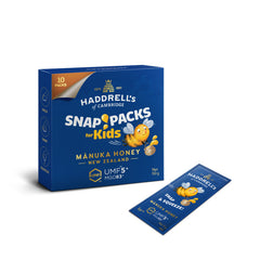 Haddrells, Manuka Honey UMF5+ / MGO83+, Single Serve for Kids, 10 Sachets - GREEN LIFE CYPRUS