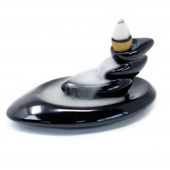 AW Gifts, Back Flow Incense Burner - Small Pebbles - GREEN LIFE CYPRUS