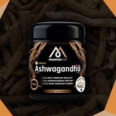 MountainDrop, Shilajit 25g Blend with Ashwagandha & Raw Chestnut Honey, 350g