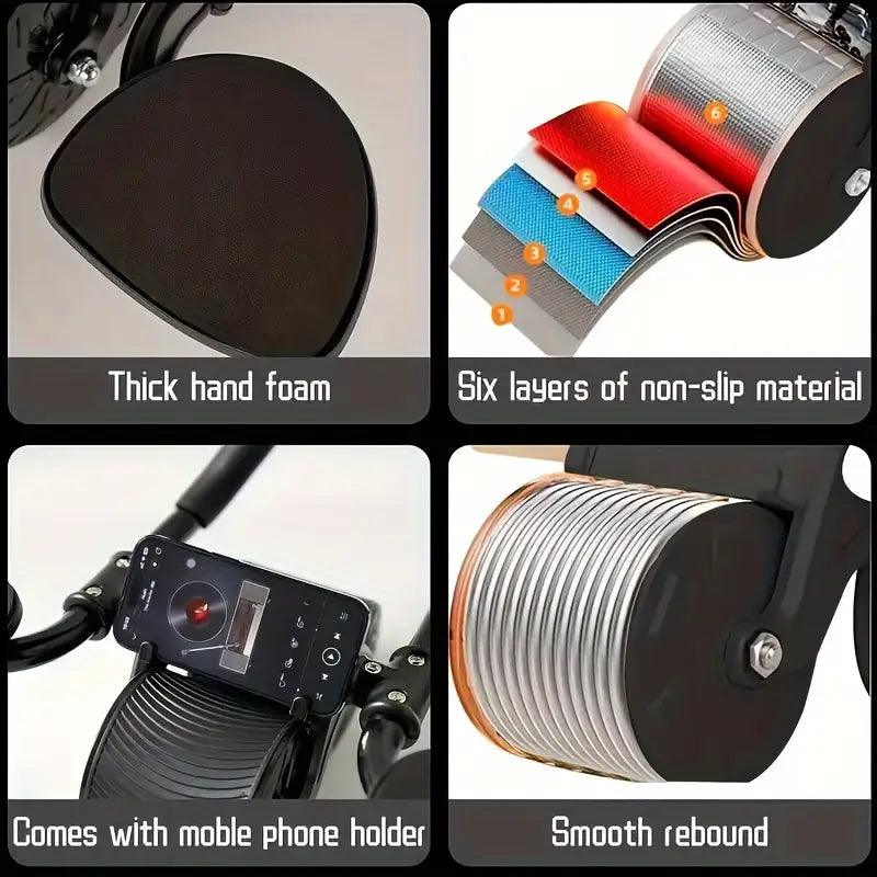 TEMU ab roller wheel and knee mat accessory with black roller and cushioned knee support for core workouts