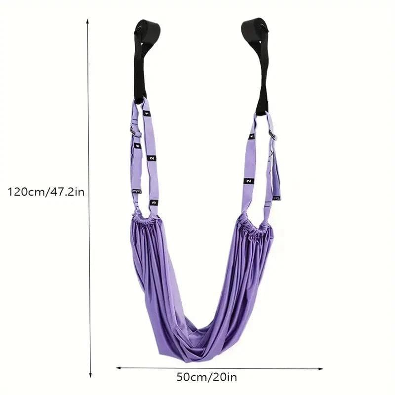 TEMU aerial yoga rope with elastic stretching band, home fitness equipment for low back support, handstands, and dancing yoga exercises.