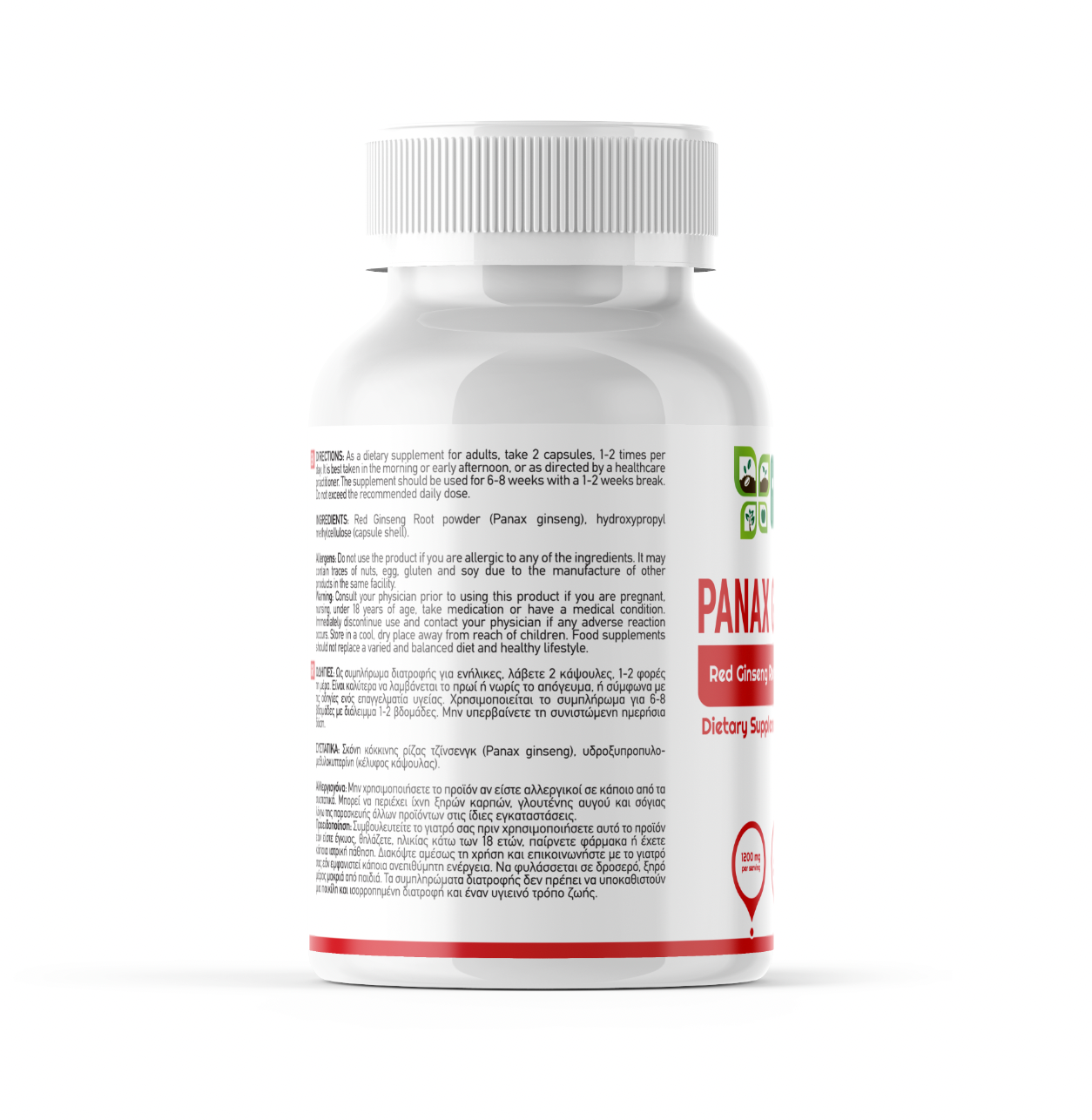 Green Life, Panax Ginseng, 1500mg, 90 Capsules, 45 Servings
