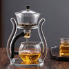 Premium Semi-Automatic Borosilicate Glass Gongfu Tea Set – Lazy Style Teapot with Suction Brewing & 6 Cups - GREEN LIFE CYPRUS