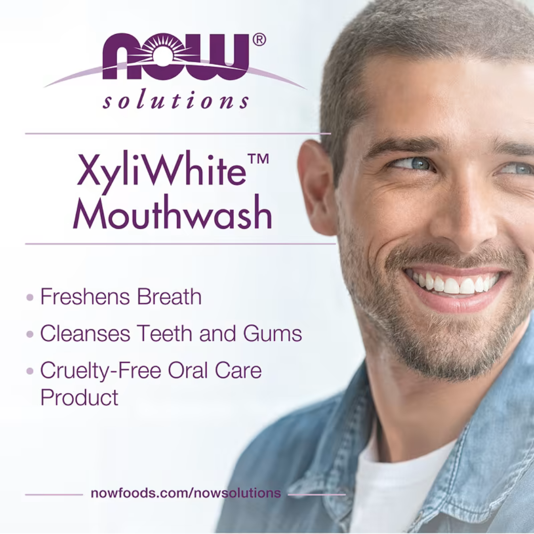 NOW Foods, Solutions, XyliWhite Στοματικό διάλυμα, Χωρίς φθόριο, Αναζωογονητικό, 16 fl oz (473 ml) 