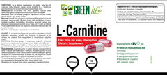 Green Life, L-Carnitine, 500 mg, 90 Capsules, 45 Servings