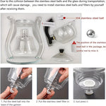 TEMU premium semi-automatic borosilicate glass gongfu tea set with lazy-style teapot and suction brewing system.