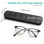 Large capacity 7-day portable pill box container by TEMU, with multiple compartments for medication and vitamin organization.