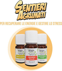 Gisa Wellness - SENTIERI AGRUMATI - Kit di 3 Oli Essenziali da [5ml] - 100% puri,naturali e BIO di Bergamotto, Arancio Dolce e Mandarino Verde - per Aromaterapia - Benessere e Relax - Made in Italy