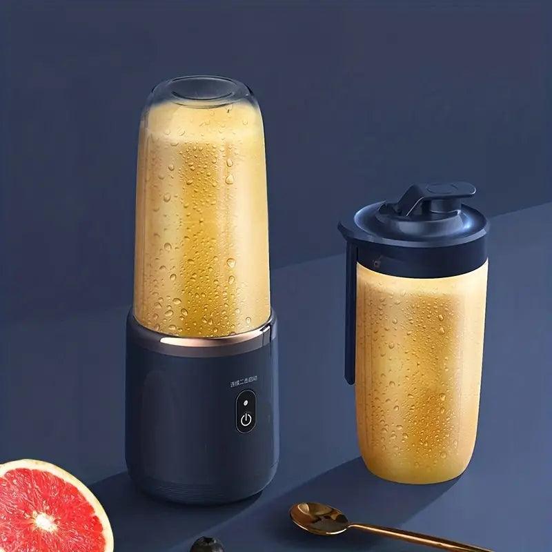 TEMU portable USB smoothie blender cup with six blades, compact design for blending fruit and smoothies on the go.
