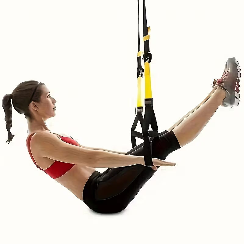 Home Gym Suspension Trainer Straps with Drawstring Storage Bag