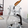 Premium Semi-Automatic Borosilicate Glass Gongfu Tea Set – Lazy Style Teapot with Suction Brewing & 6 Cups - GREEN LIFE CYPRUS