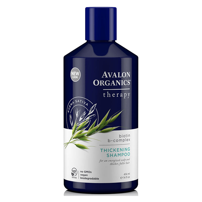 Thickening Shampoo, Therapy, Biotin B-Complex, Avena Sativa, 14 fl oz (414 ml) - Avalon Organics - GREEN LIFE CYPRUS