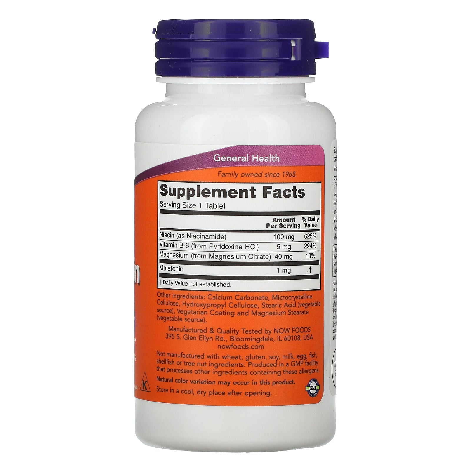 NOW Foods, Melatonin, 1 mg, 100 Tablets