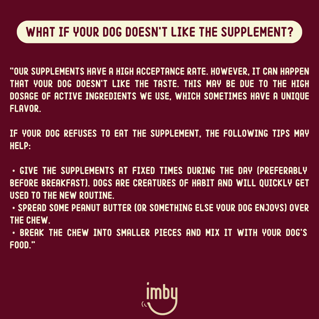 IMBY pet supplement for allergy and itch relief, featuring natural ingredients for dogs and cats with skin sensitivities.