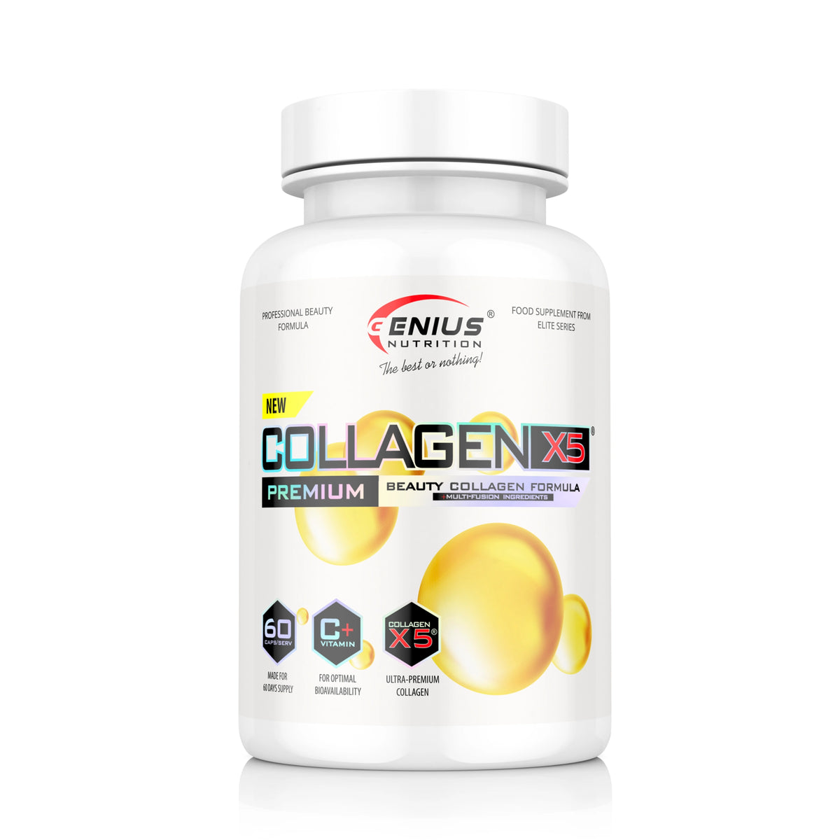 COLLAGEN-X5 60 Caps/60 Serv, Genius Nutrition 