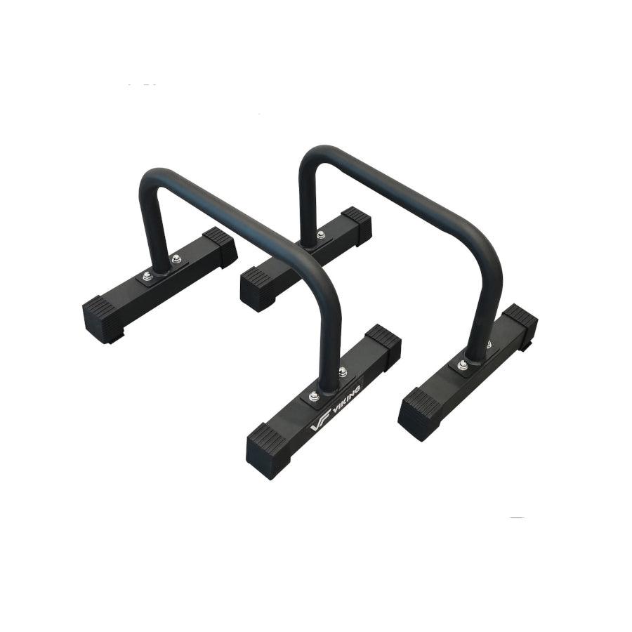 Viking Fitness Viking DP-2 Parallettes, sturdy black fitness accessory for bodyweight exercises and strength training.