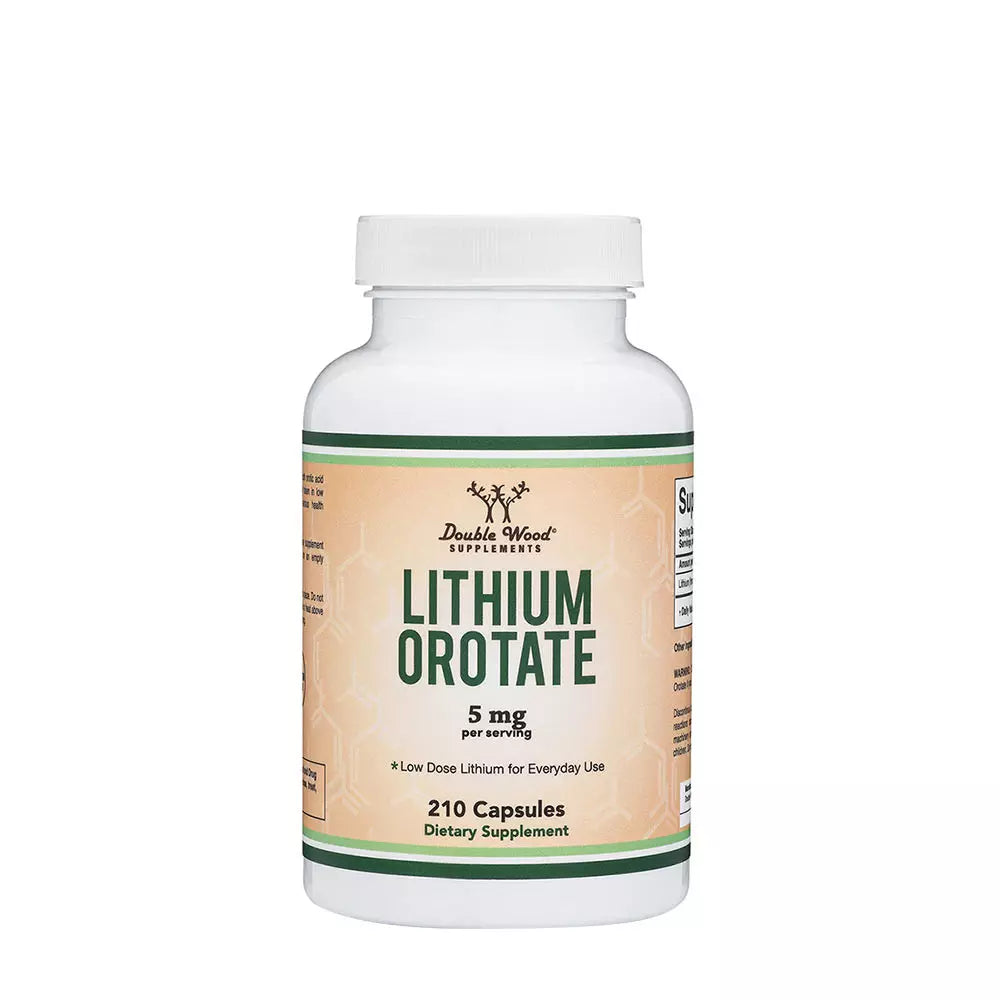 Double Wood Supplements Lithium Orotate 210 Capsules | 1 Capsule Per Serving | 210 servings