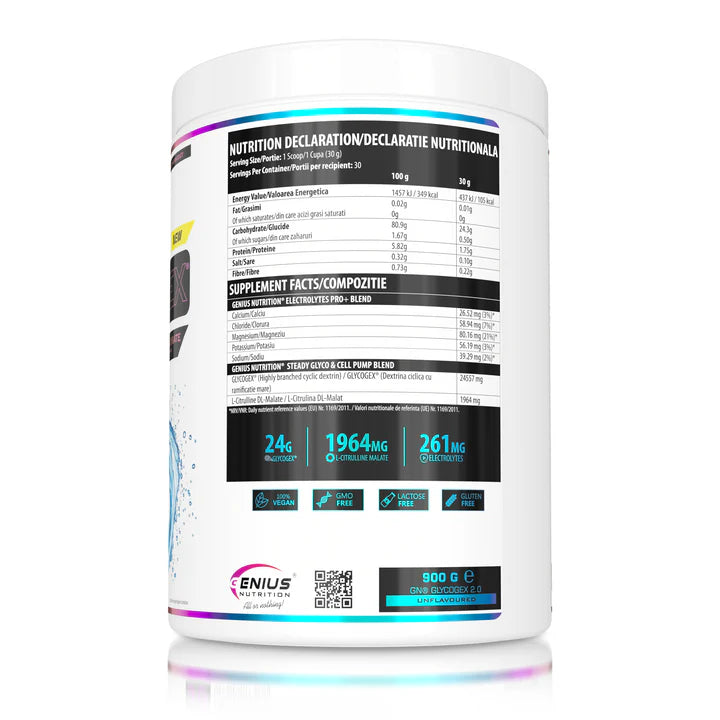GLYCOGEX 900g/30serv, Genius Nutrition