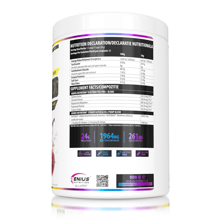 GLYCOGEX 900g/30serv, Genius Nutrition