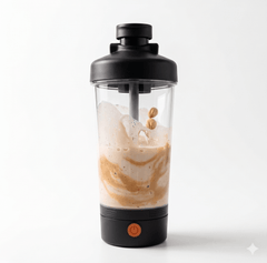 700ml TEMU Tritan electric protein shaker with a sleek design, featuring a screw-top lid and mixing ball for smooth drinks.