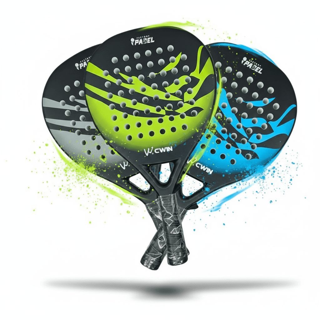 TEMU carbon fiber padel racket with soft EVA face and paddle bag, designed for tennis and fitness activities.