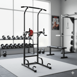 VIKING FITNESS DS-22 Power Tower with pull-up bar, dip station, and Roman chair for strength training and bodyweight exercises