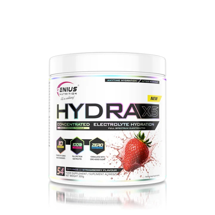 Genius Nutrition HYDRA-X5 Strawberry 300 g | 54 Servings
