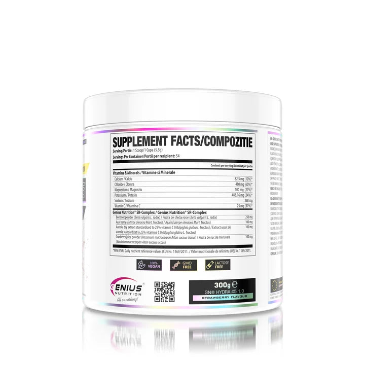 Genius Nutrition HYDRA-X5 Strawberry 300 g | 54 Servings