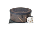 VIKING FITNESS MSpa Mono Frame Series round bubble spa hot tub with seating for 6+2 persons, featuring built-in jets and a durable frame.