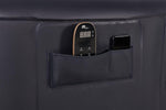 VIKING FITNESS MSpa Aurora Urban Series round hot tub with LED lighting, designed for six persons, featuring bubble spa jets.