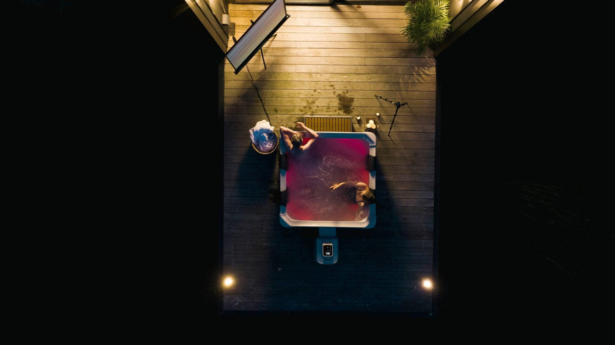 VIKING FITNESS MSpa Oslo Modular Outdoor Spa hot tub with LED lighting, showing comfortable seating and modern design.