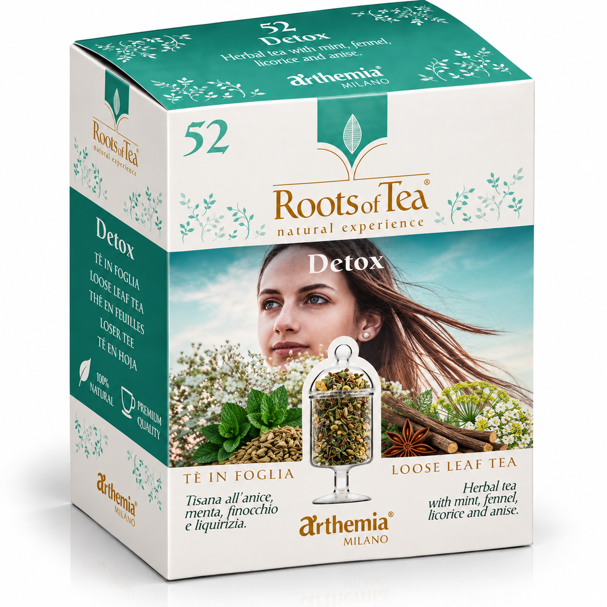 WILTON Roots of Tea mint, fennel, liquorice and anise herbal infusion tea box, 40 g