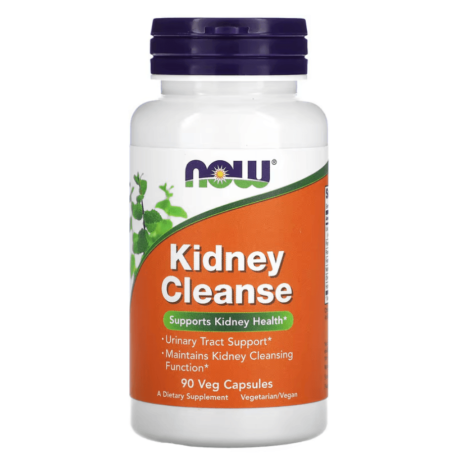 MKSTAVRINOS Kidney Cleanse supplement capsules from NOW Foods, 90 vegan capsules for supporting kidney health.